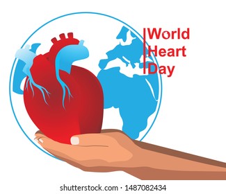 Illustration. Poster Or Banner For World Heart Day Background.