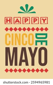 Illustration poster cinco de mayo festive unique design simple