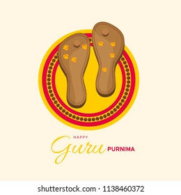 Illustration or poster for the Day of honoring celebrating guru purnima.