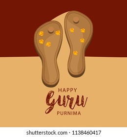 Illustration or poster for the Day of honoring celebrating guru purnima.