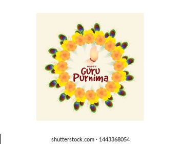 
Illustration of Poster for the Day of Honoring Celebration Guru Purnima.