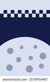 Illustration poster moon with chess mark unique design abstract