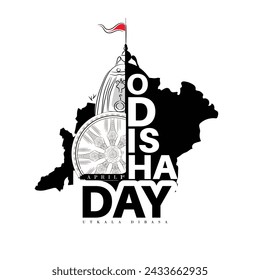 Illustration poster of Odisha Day,Utkal Divas,1 April.