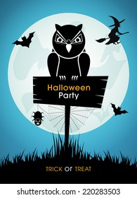 illustration of poster,banner or invitation of Halloween.