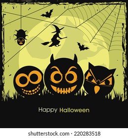 illustration of poster,banner or invitation of Halloween.