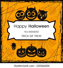 illustration of poster,banner or invitation of Halloween.