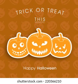 illustration of poster,banner or invitation of Halloween.