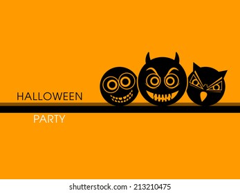 illustration of a poster,banner and invitation of Halloween with monsters.