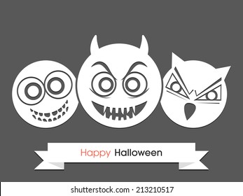 illustration of a poster,banner and invitation of Halloween with monsters.