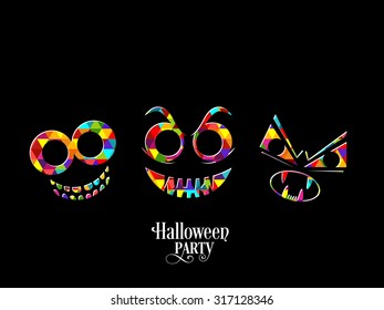 illustration of poster,banner or invitation of Halloween party.