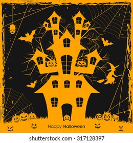 illustration of poster,banner or invitation of Halloween party.