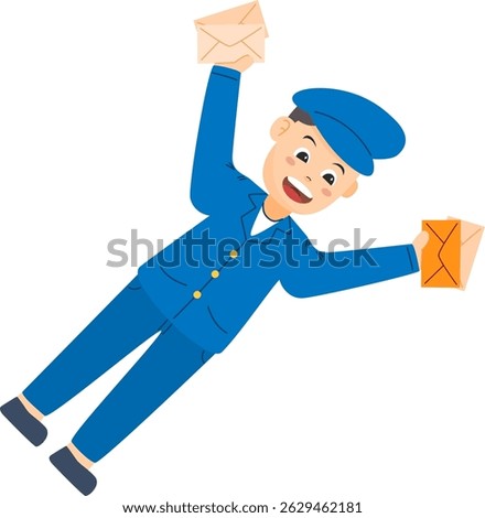 Illustration of a postman character