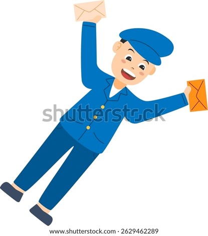Illustration of a postman character