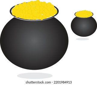 illustration of a pot with a background