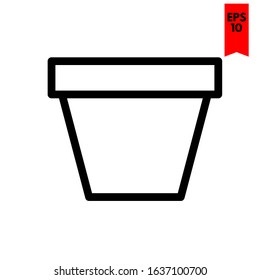 illustration of pot flat icon