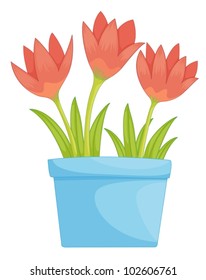 Illustration eines Blumentopfs