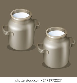 ilustración de una olla con leche