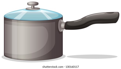 Illustration of a pot on a white background
