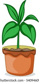 Illustration of a pot on white background