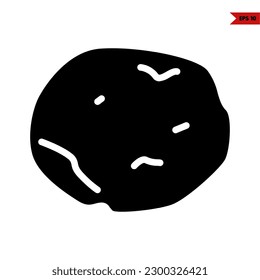 illustration of potato glyph icon 