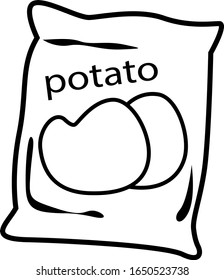 illustration of potato icon, sticker,tshirt print, vector illustration