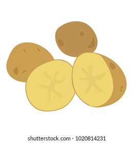 Illustration of potatoes.