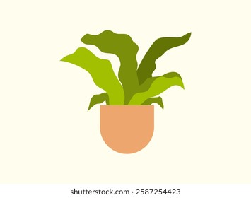 Illustration of an Potted Fern Plant