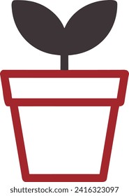 Illustration of a potted plant