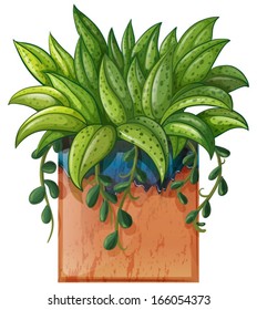 Illustration of a potted plant on a white background