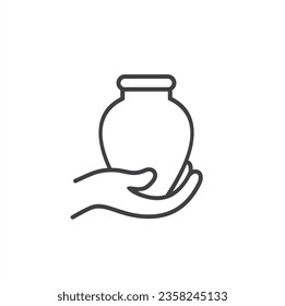 illustration of pottery crafts, vector art.