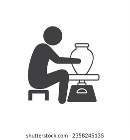 illustration of pottery crafts, vector art.