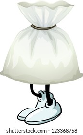 Illustration of a pouch bag on a white background