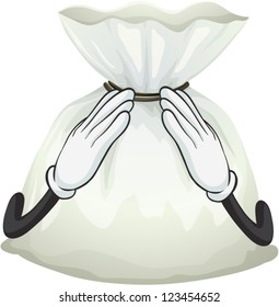Illustration of a pouch bag on a white background