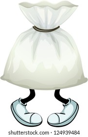Illustration of a pouch bag on a white background