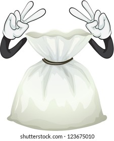 Illustration of a pouch on a white background
