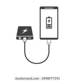 illustration of power bank, vector art.