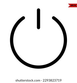 illustration of power button glyph icon