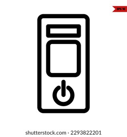 illustration of power button line icon