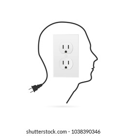 Illustration of a power outlet design isolated on a white background.