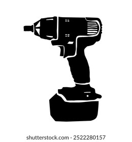 an illustration of a power tool impact wrench