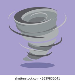 An illustration of a powerful tornado, representing severe weather and natural disasters.