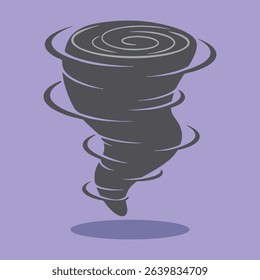 An illustration of a powerful tornado, representing severe weather and natural disasters.