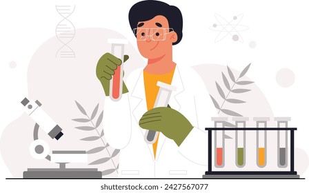 illustration of practical test in science class