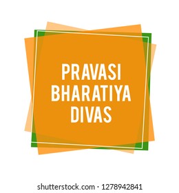 Illustration Of Pravasi Bharatiya Divas Background.