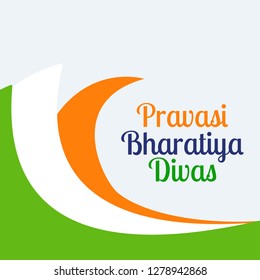 Illustration Of Pravasi Bharatiya Divas Background.