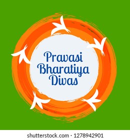 Illustration Of Pravasi Bharatiya Divas Background.