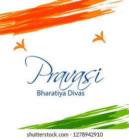 Illustration Of Pravasi Bharatiya Divas Background.