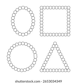Ilustração contas de oração design único isolado