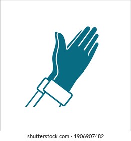 illustration of prayer hand gesture. vector art.
