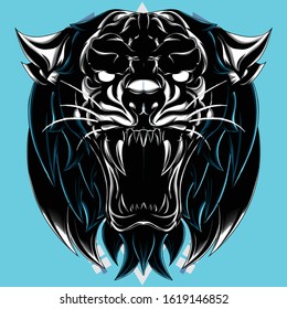
illustration of predator animals using a sacred geometry background